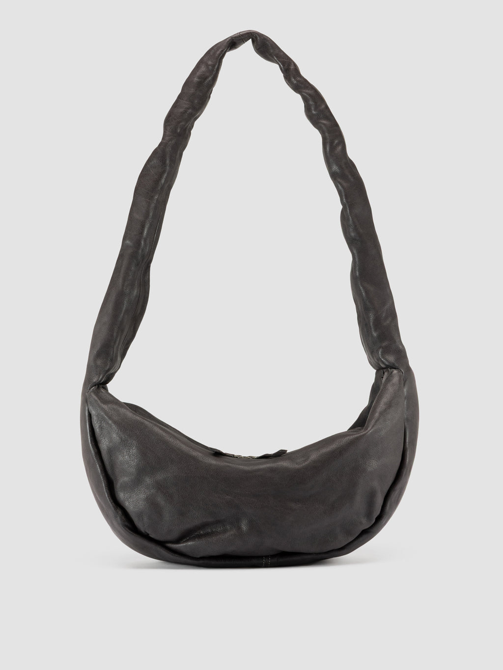 BOLINA 046 - Grey Leather Crossbody Bag - image 1,side view