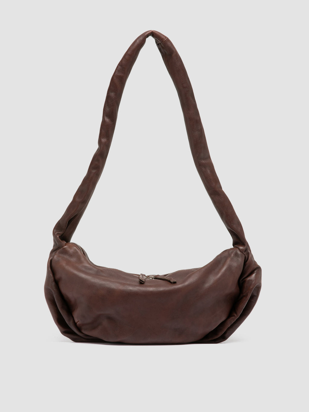 BOLINA 046 - Brown Leather Crossbody Bag - image 1,side view