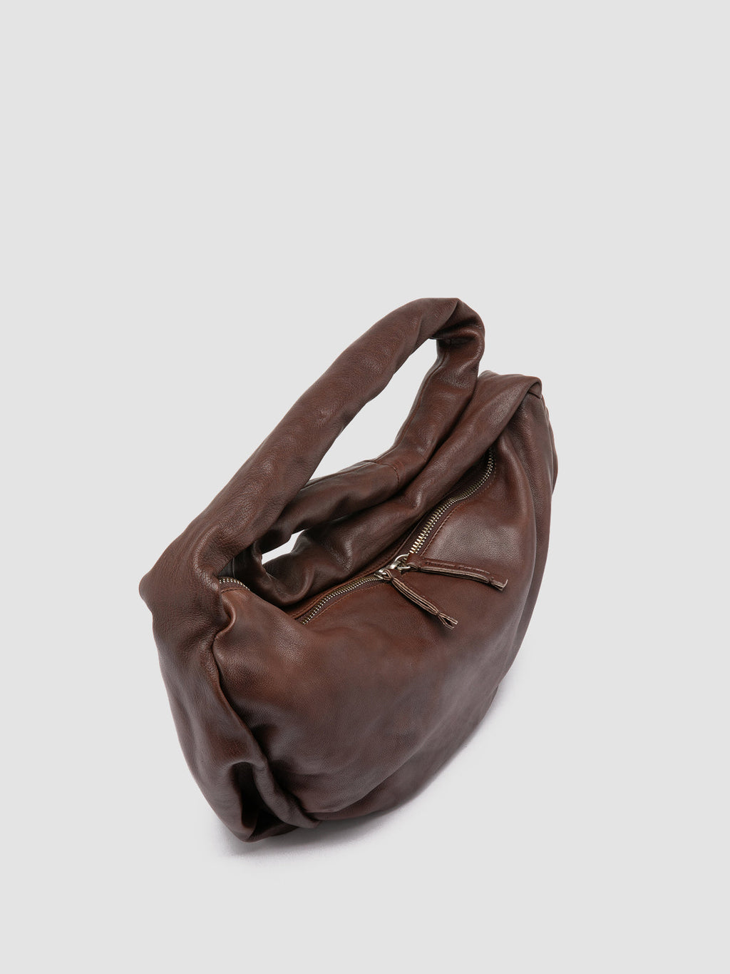 BOLINA 046 - Brown Leather Crossbody Bag - image 2,side view