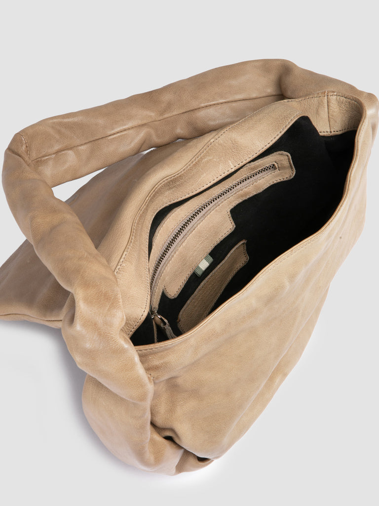 BOLINA 047 - Taupe Leather Crossbody Bag