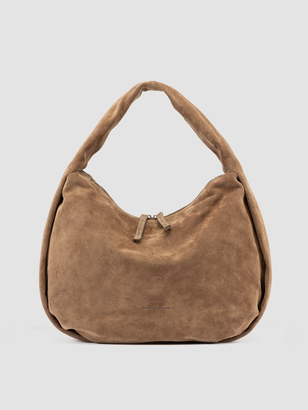 BOLINA 048 - Brown Suede Shoulder Bag - image 1,side view