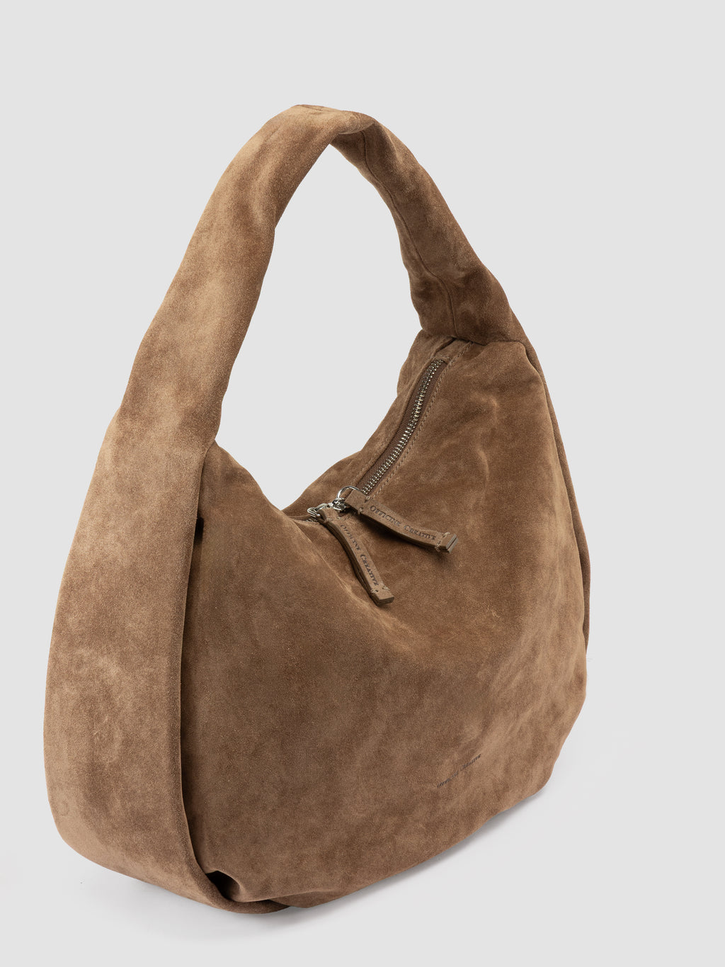 BOLINA 048 - Brown Suede Shoulder Bag - image 2,side view