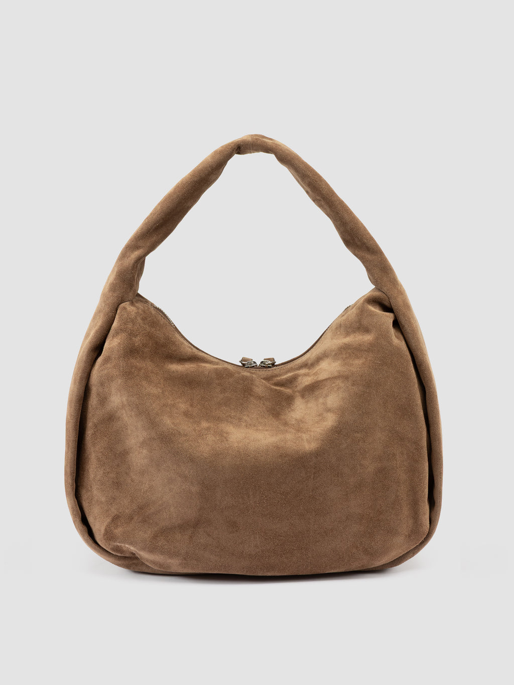 BOLINA 048 - Brown Suede Shoulder Bag - image 4,side view