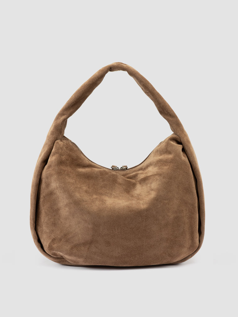 BOLINA 048 - Brown Suede Shoulder Bag