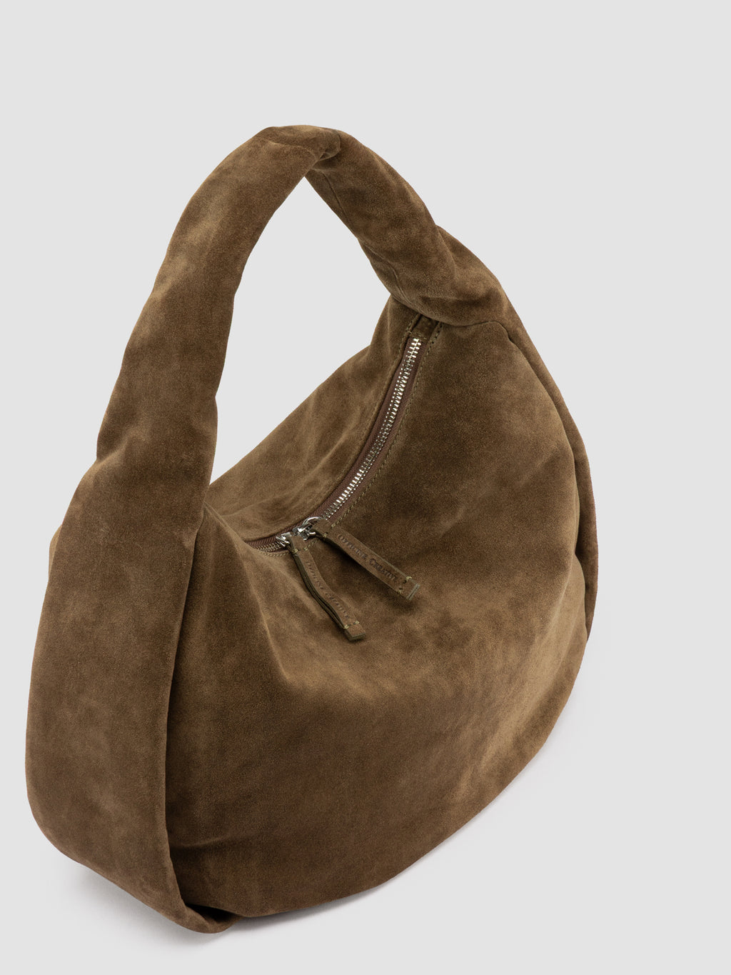 BOLINA 048 - Brown Suede Shoulder Bag - image 2,side view
