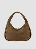 BOLINA 048 - Brown Suede Shoulder Bag - thumb image 3,side view