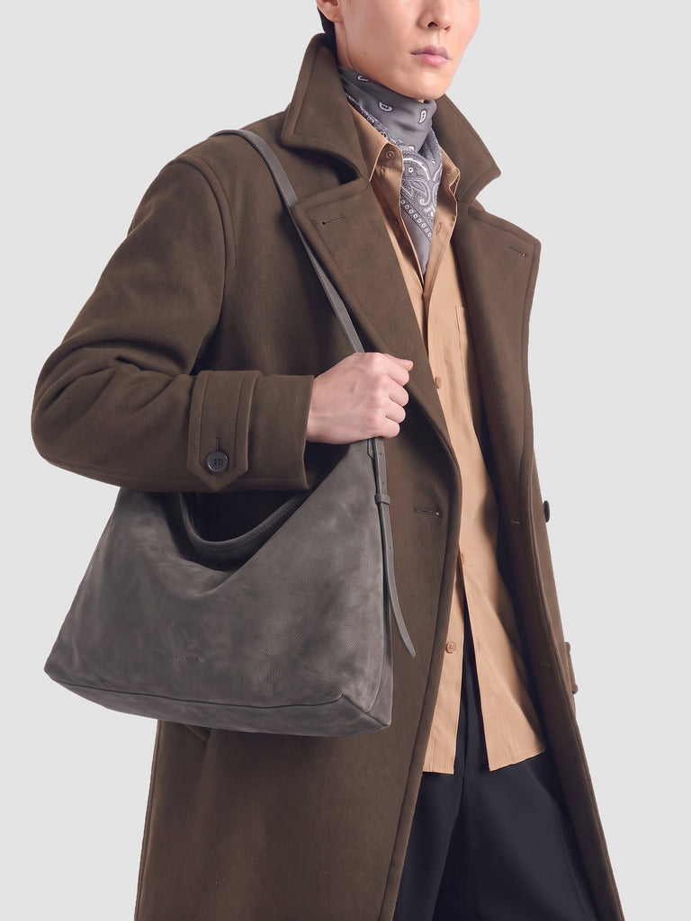 MADERNA 002 - Taupe Leather Shoulder Bag