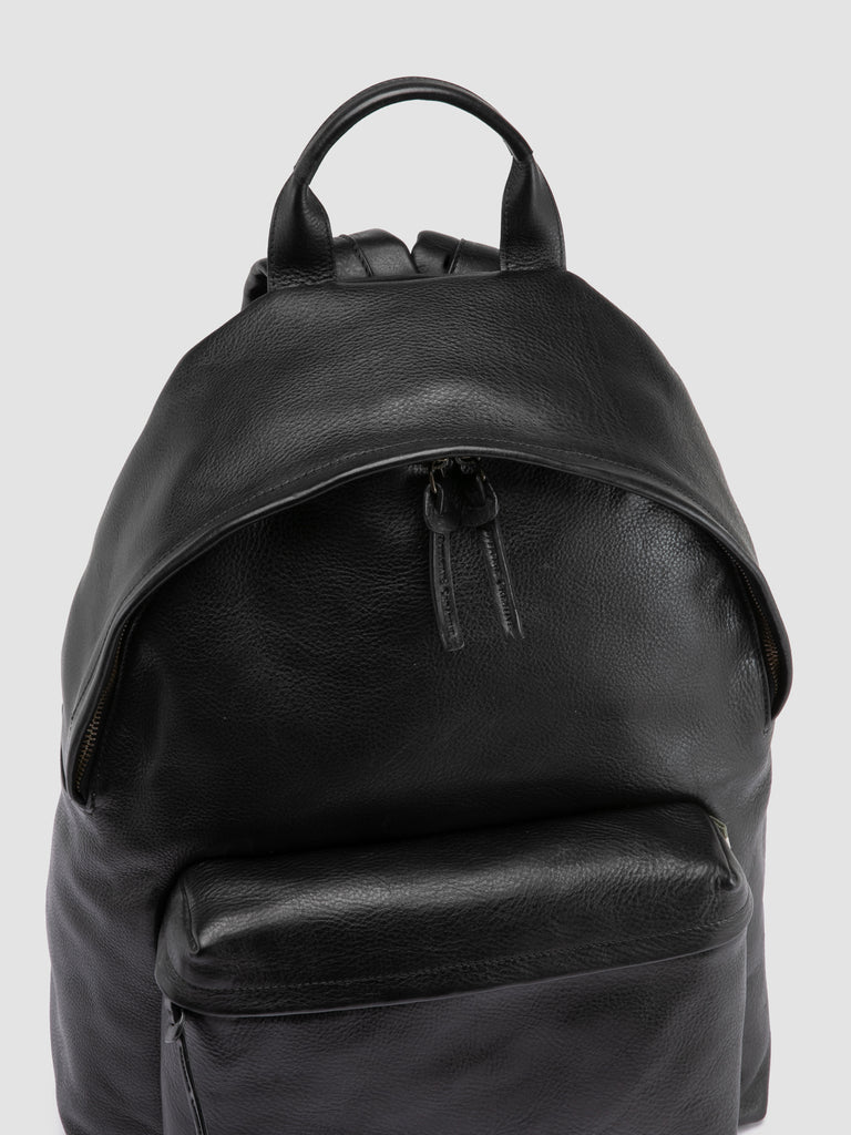 OC PACK 001 - Black Leather Backpack