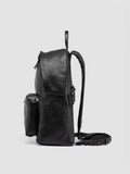 OC PACK 001 - Black Leather Backpack - thumb image 5,side view