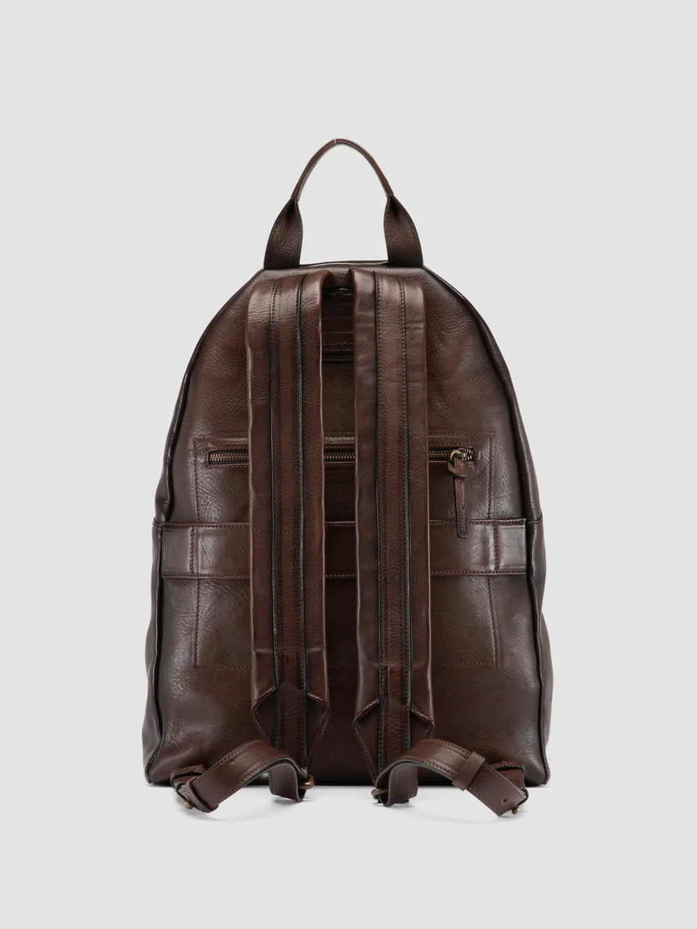 brown leather backpack zara Men's Brown Leather Backpack: OC PACK 001 – Officine Creative