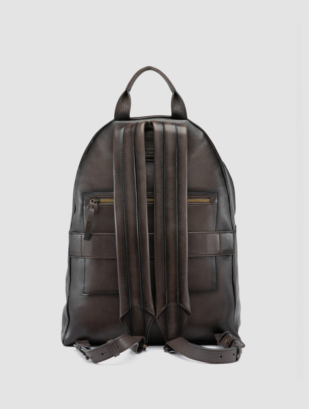 OC PACK 001 - Brown Leather Backpack - image 4,side view