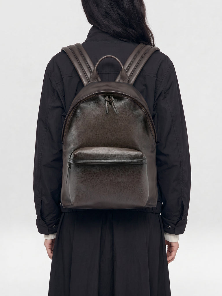 OC PACK 001 - Brown Leather Backpack