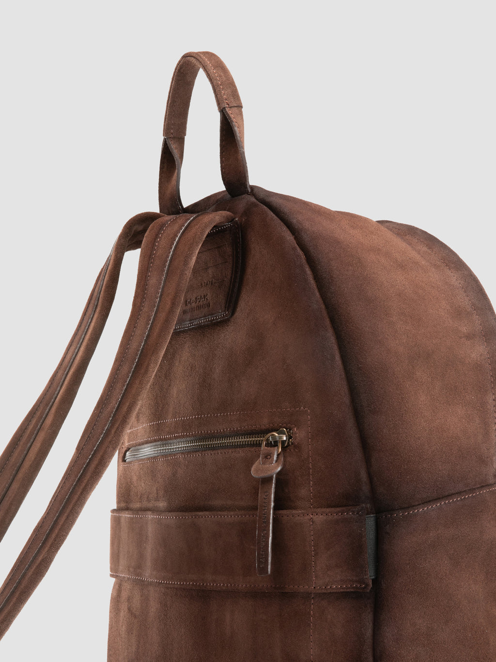 OC PACK 001 - Brown Suede Backpack - image 6,side view