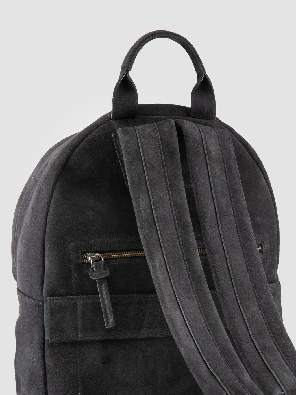 OC PACK 001 - Black Suede Backpack - image 6,side view