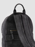 OC PACK 001 - Black Suede Backpack - thumb image 6,side view