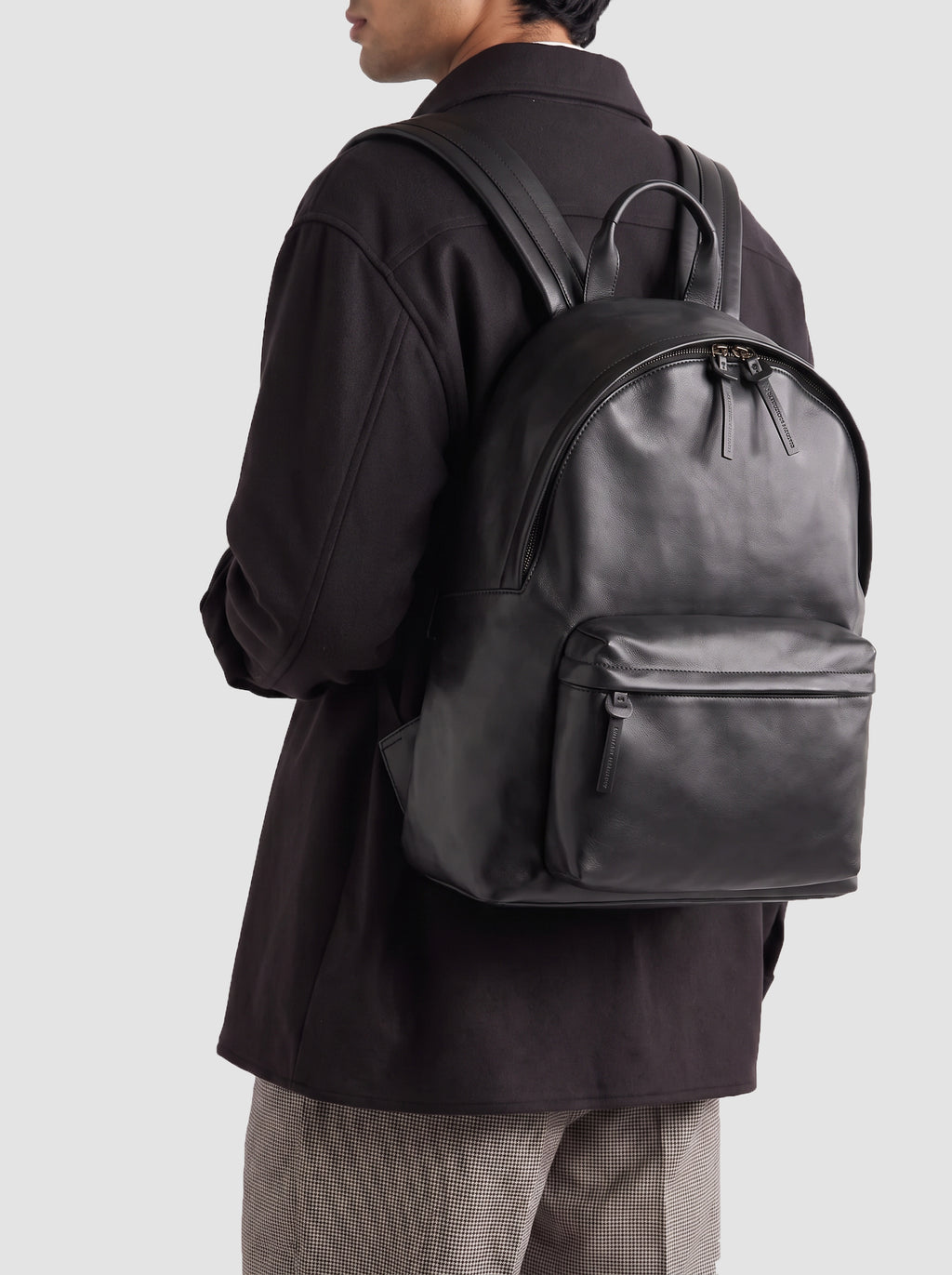 OC PACK 001 - Black Leather Backpack