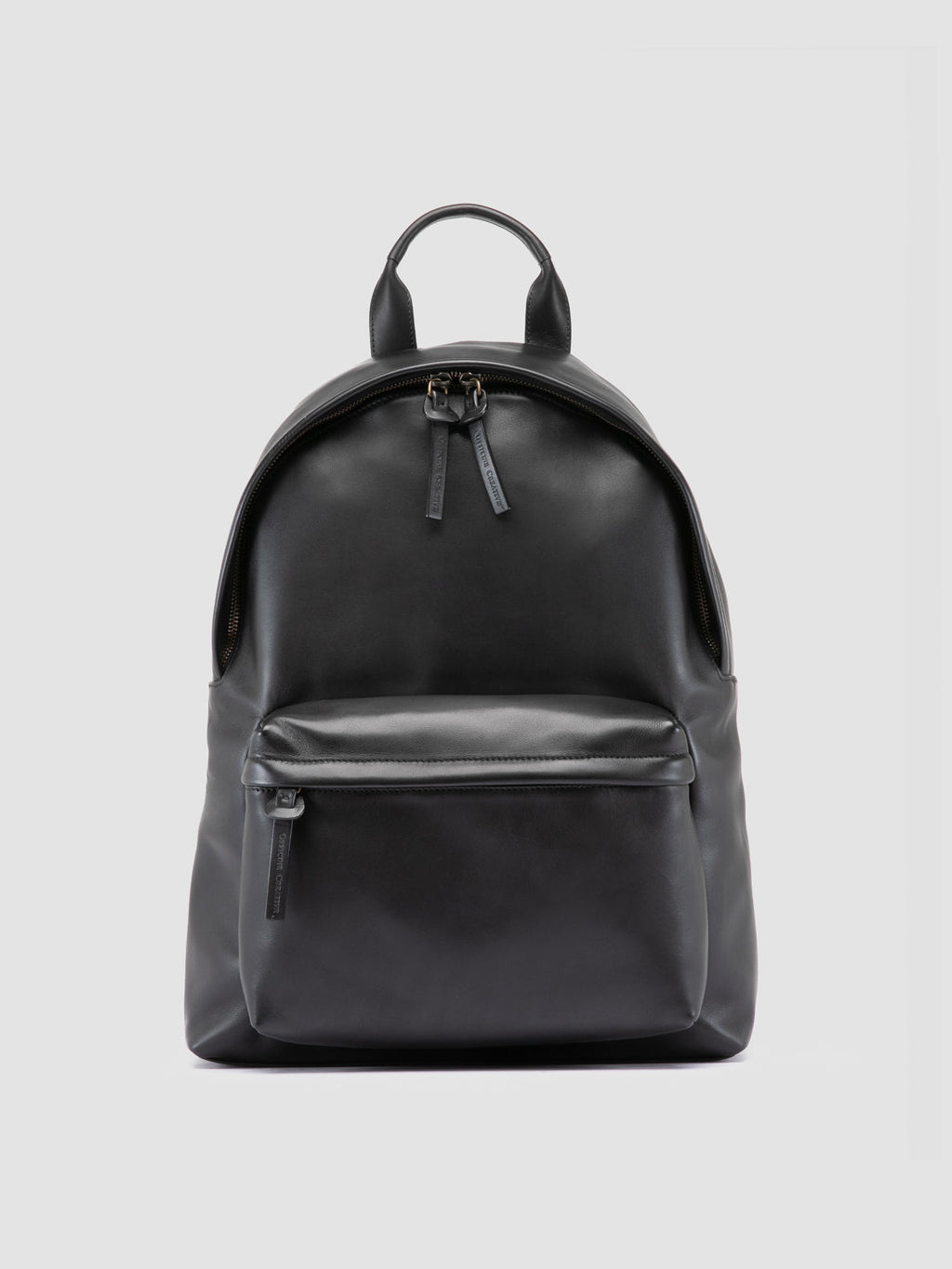 OC PACK 001 - Schwarzer Lederrucksack - image 1,side view