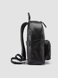 OC PACK 001 - Schwarzer Lederrucksack - thumb image 3,side view