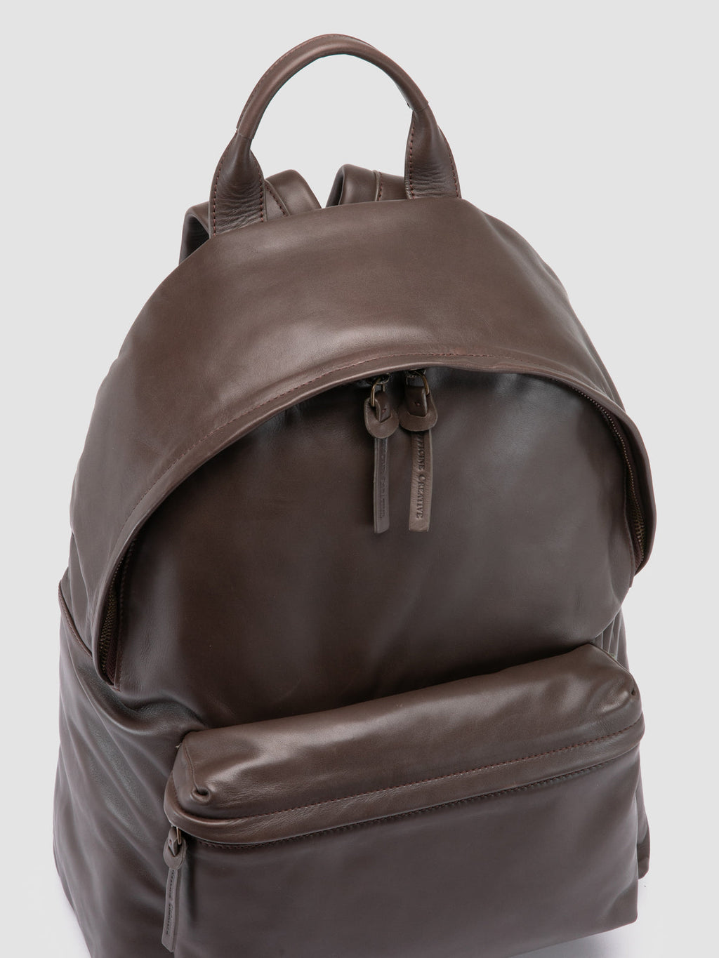 OC PACK 001 - Brauner Lederrucksack - image 2,side view