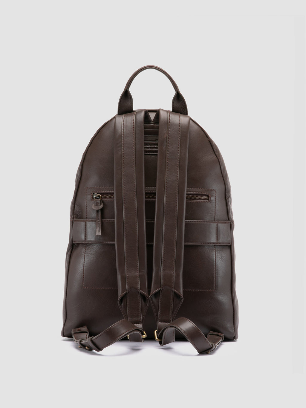 OC PACK 001 - Brauner Lederrucksack - image 4,side view