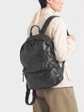 OC PACK 004 - Black Leather Backpack - thumb image 2,side view