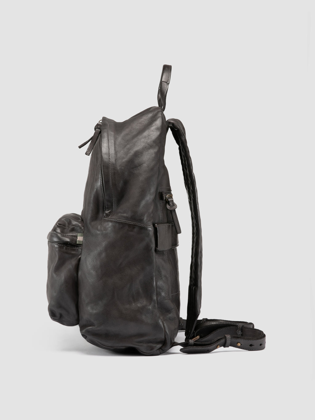 OC PACK 004 - Grey Leather Backpack
