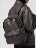 OC PACK 004 - brauner Lederrucksack - thumb image 2,side view