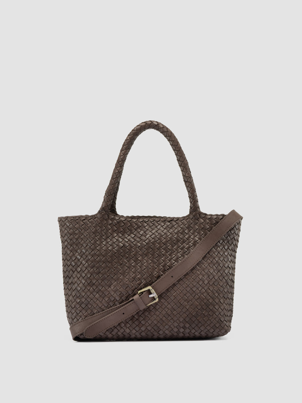 RAQUEL 001 - Braune Schultertasche aus Leder - image 1,side view