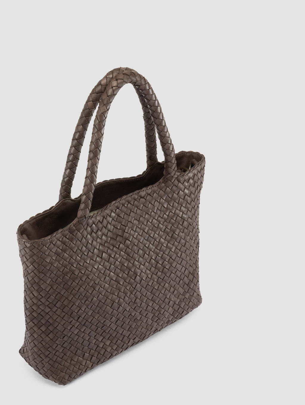 RAQUEL 001 - Braune Schultertasche aus Leder - image 2,side view