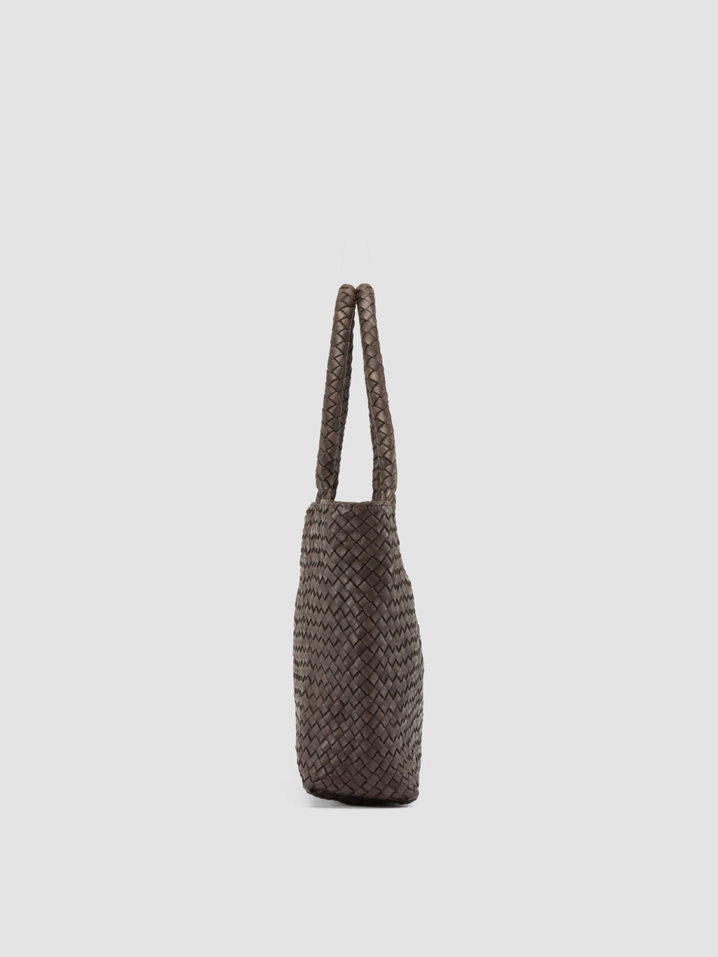 RAQUEL 001 - Braune Schultertasche aus Leder - image 4,side view