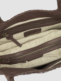 RAQUEL 001 - Braune Schultertasche aus Leder - thumb image 7,side view
