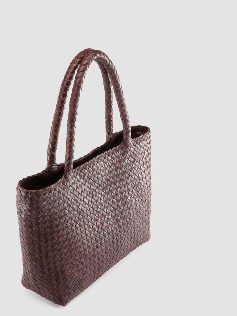 RAQUEL 001 - Burgundy Leather Shoulder Bag-hover