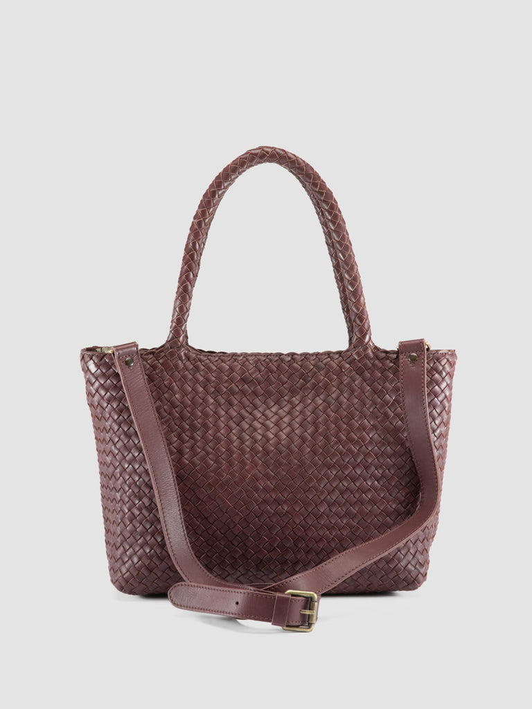 RAQUEL 001 - Burgundy Leather Shoulder Bag
