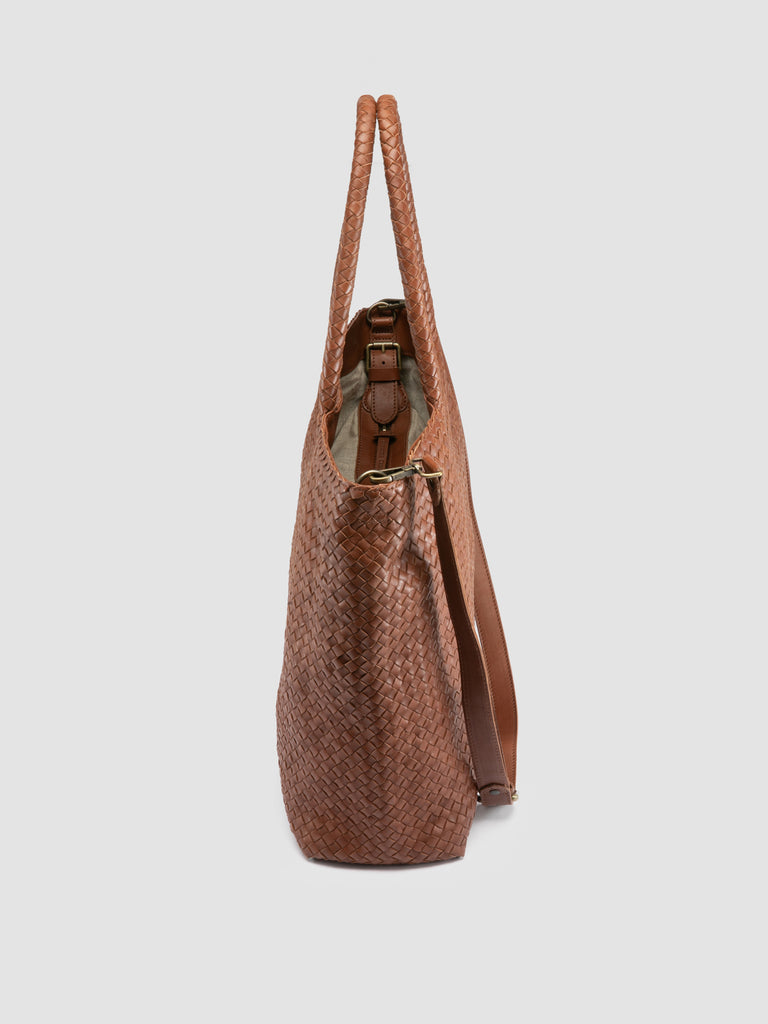 RAQUEL 002 - Brown Leather Shoulder Bag