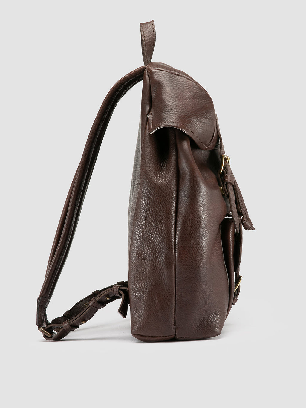 RARE 047 - Brauner Lederrucksack - image 3,side view