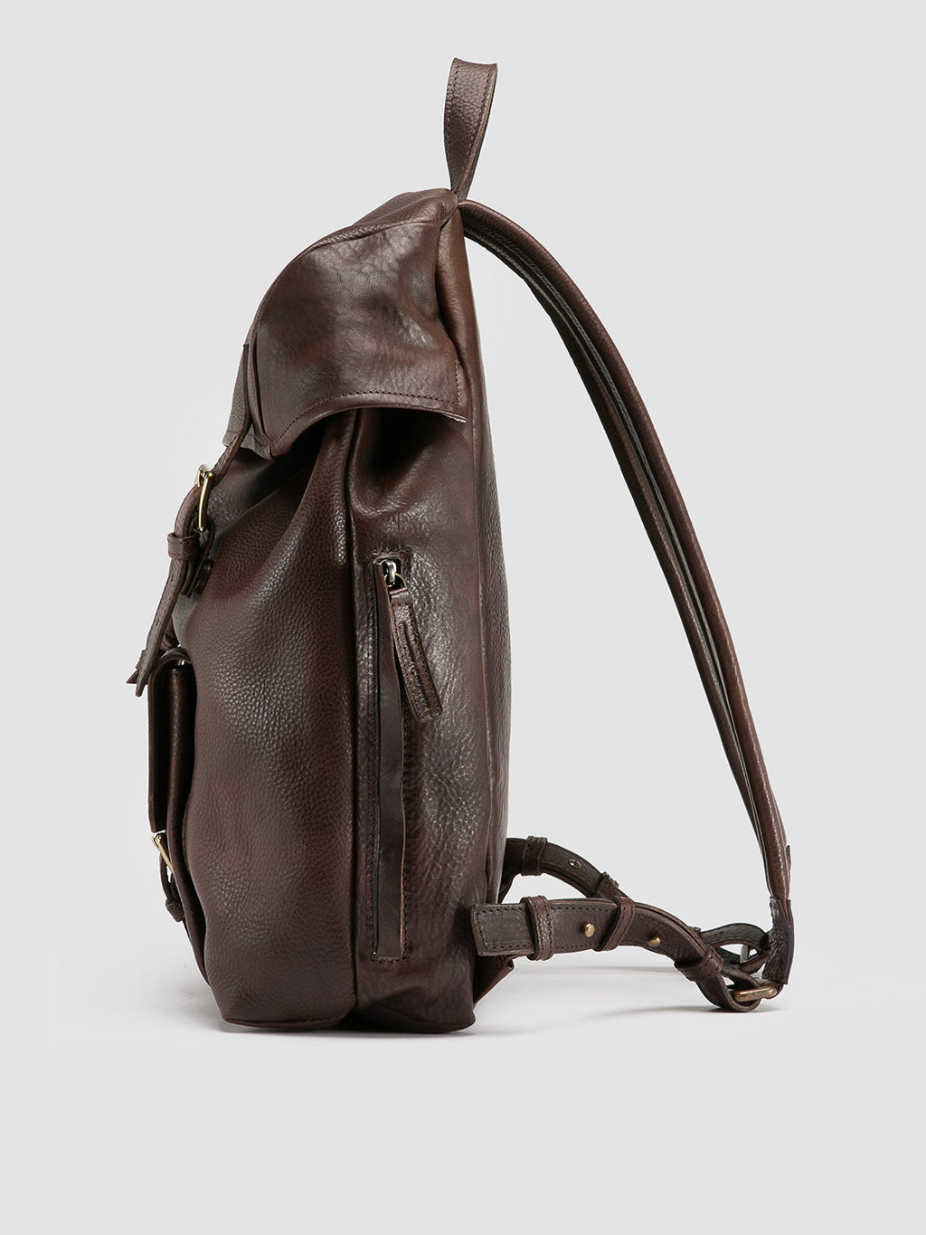 RARE 047 - Brauner Lederrucksack - image 5,side view