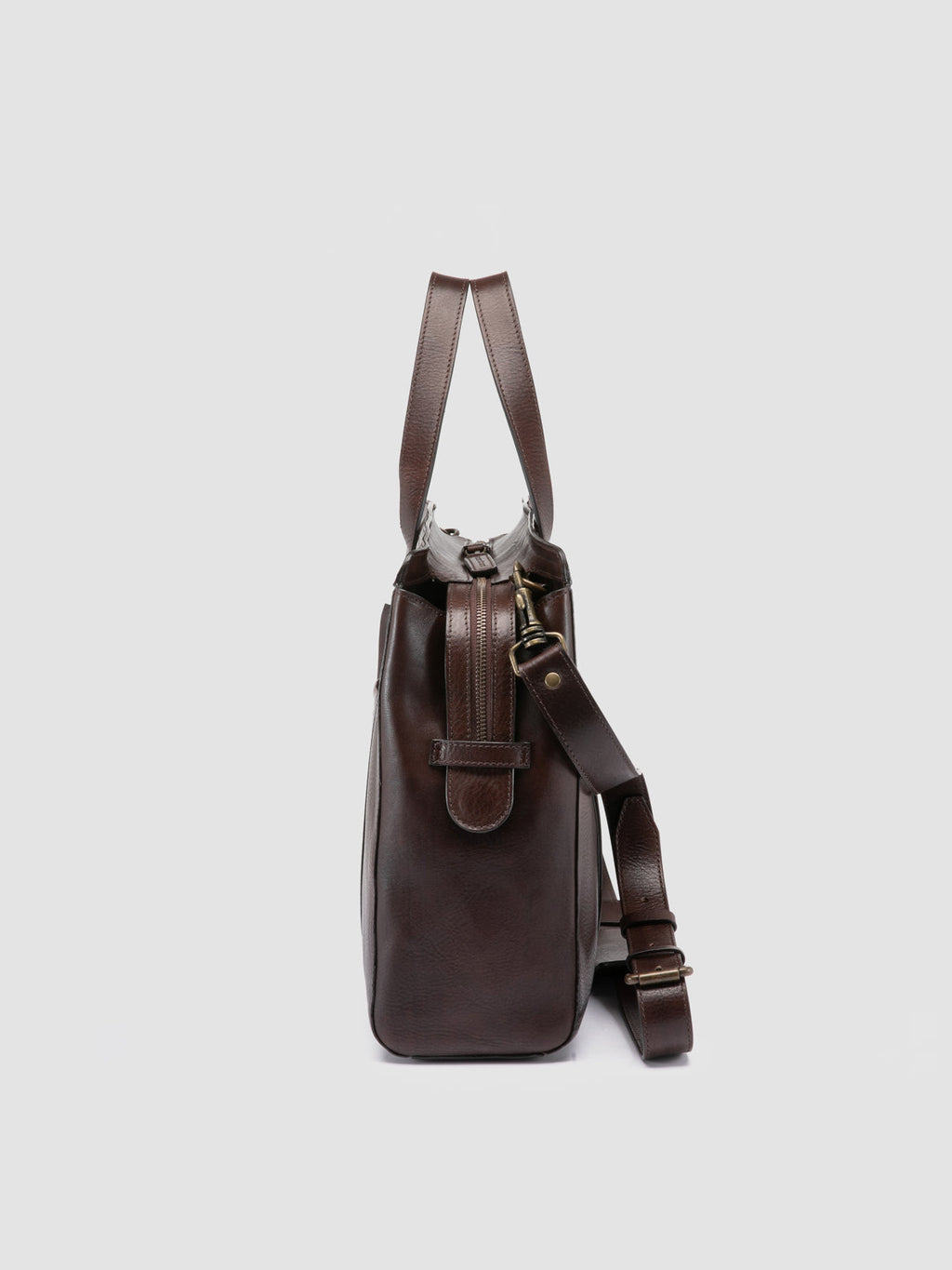 RARE 049 - Braune Aktentasche aus Leder - image 5,side view