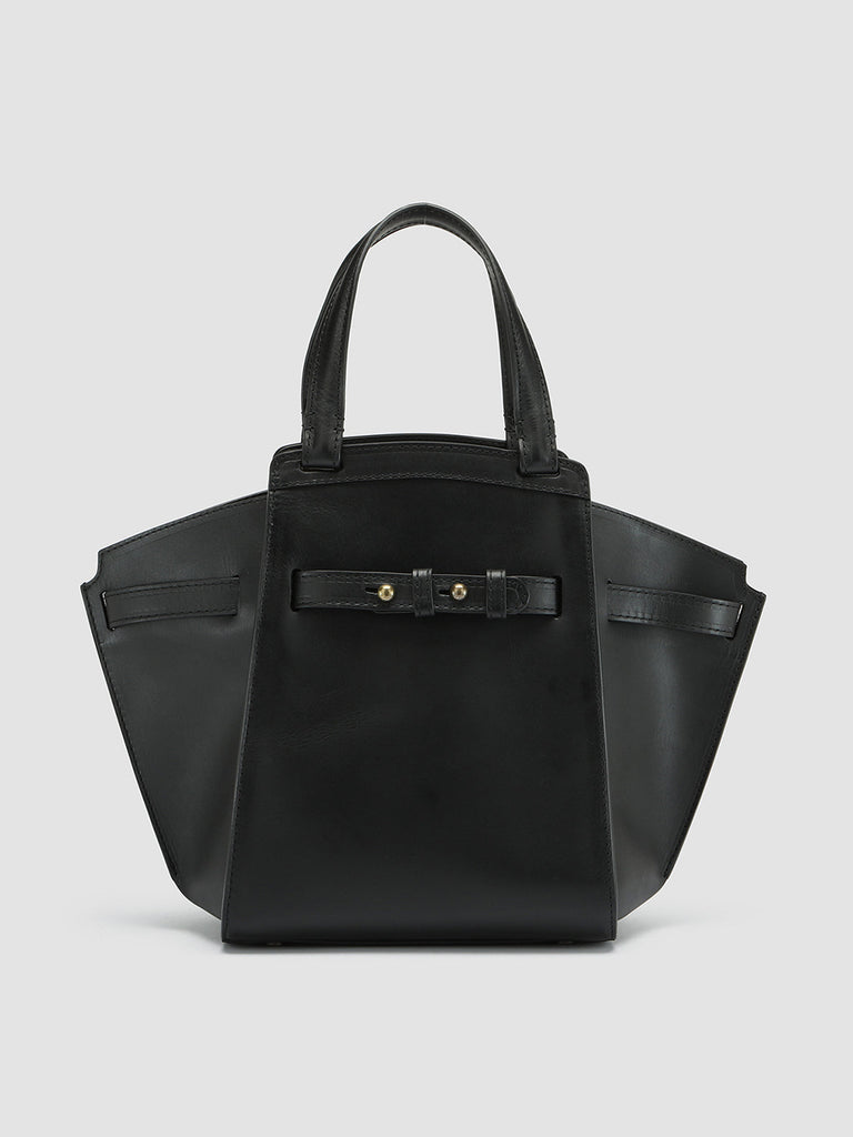 SADDLE 07 - Black Leather Handle Bag