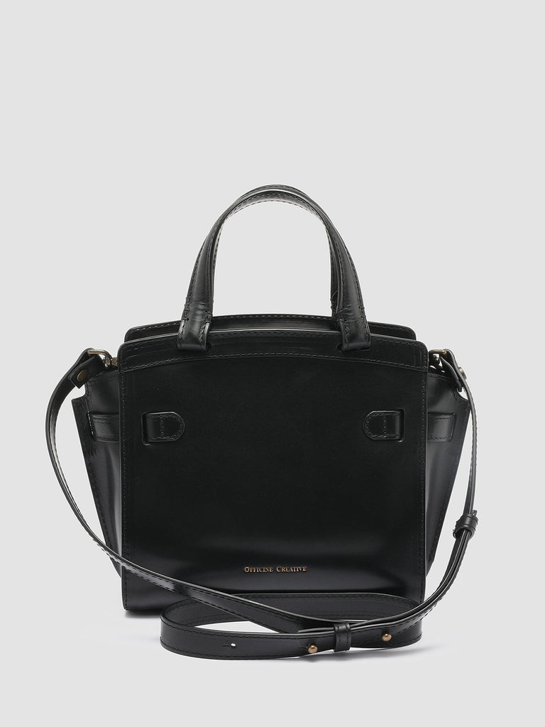 SADDLE 009 - Black Leather Hand Bag