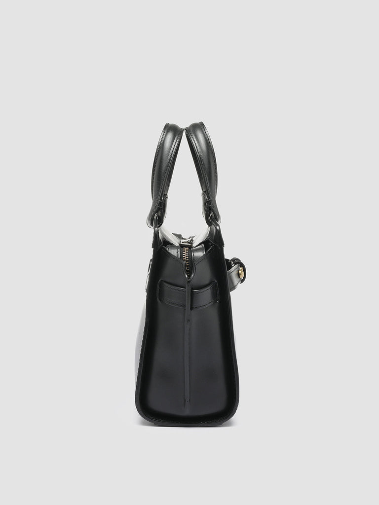SADDLE 009 - Black Leather Hand Bag