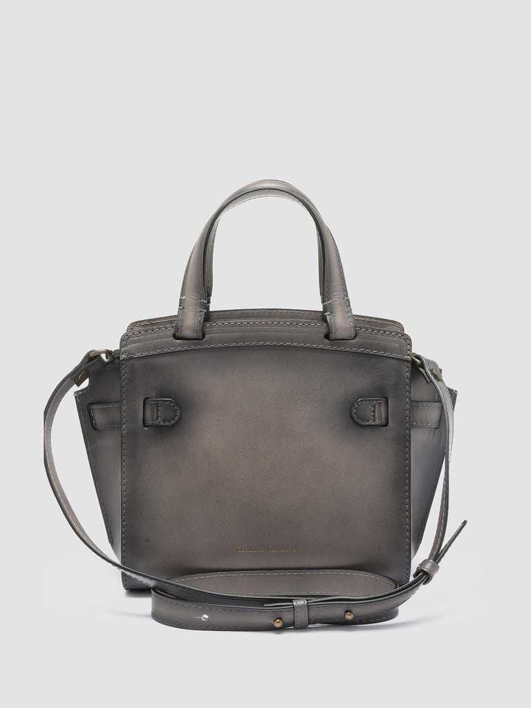 SADDLE 009 - Grey Leather Hand Bag