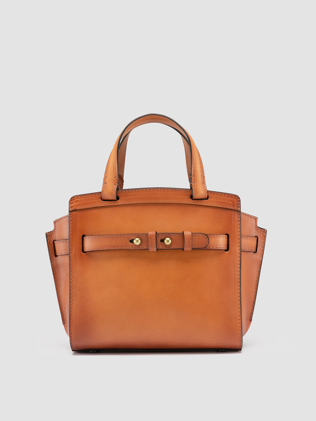 SADDLE 009 - Brown Leather Hand Bag - image 1,side view
