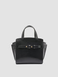 SADDLE 009 - Black Leather Hand Bag - thumb image 1,side view