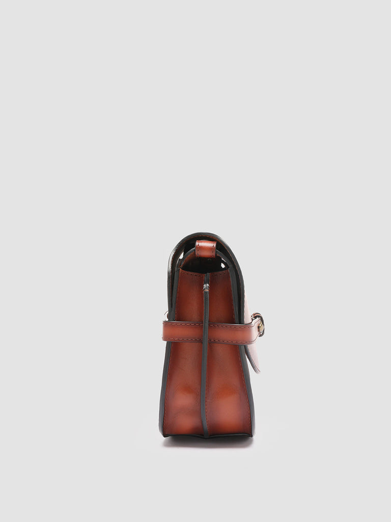 SADDLE 011 - Brown Leather Crossbody Bag