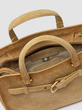 SADDLE 026 - Beige Suede Handle Bag - thumb image 7,side view