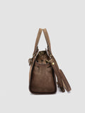 SADDLE 026 - Brown Suede Handle Bag - thumb image 5,side view