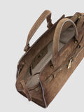 SADDLE 026 - Brown Suede Handle Bag - thumb image 6,side view