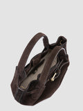 SADDLE 028 - Brown Suede Handle Bag - thumb image 12,side view