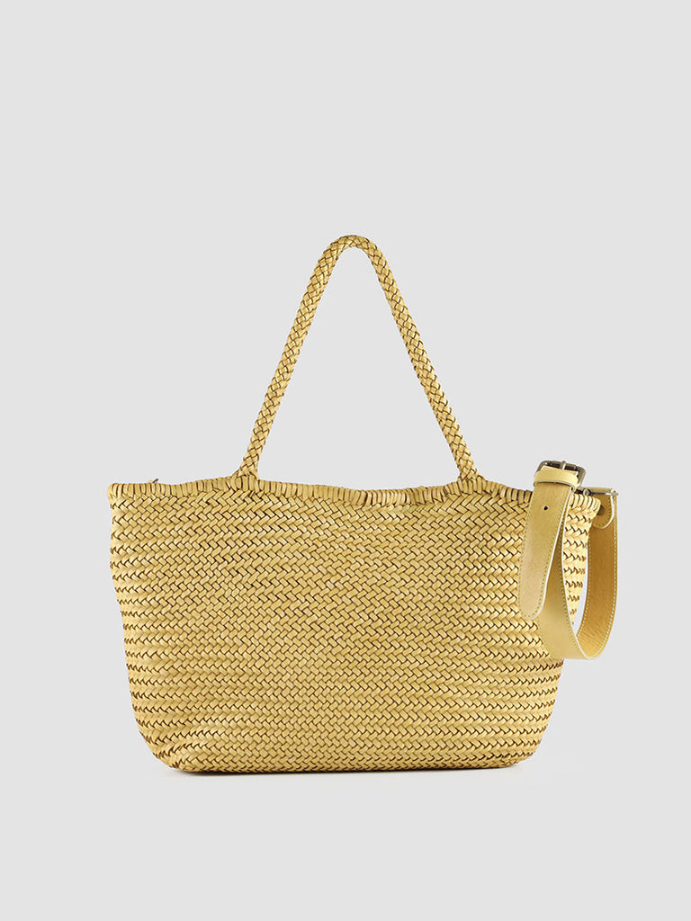SUSAN 01 Woven - Leather Tote Bag