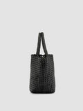 VICKY 001 - Schwarze Henkeltasche aus Leder - thumb image 4,side view